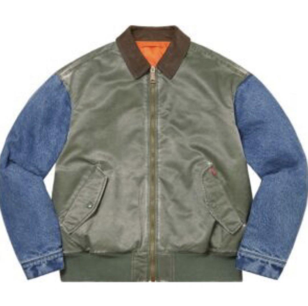 ジャケット・アウター Supreme Denim Sleeve MA-1 Olive