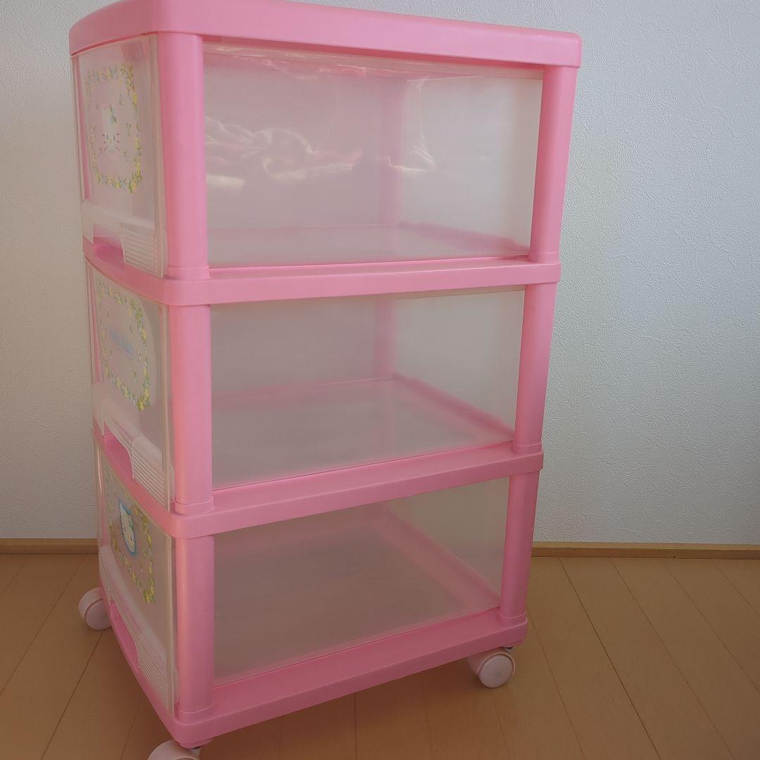Hello Kitty 3段衣類収納ケース Hello Kitty 3段衣類収納ケース