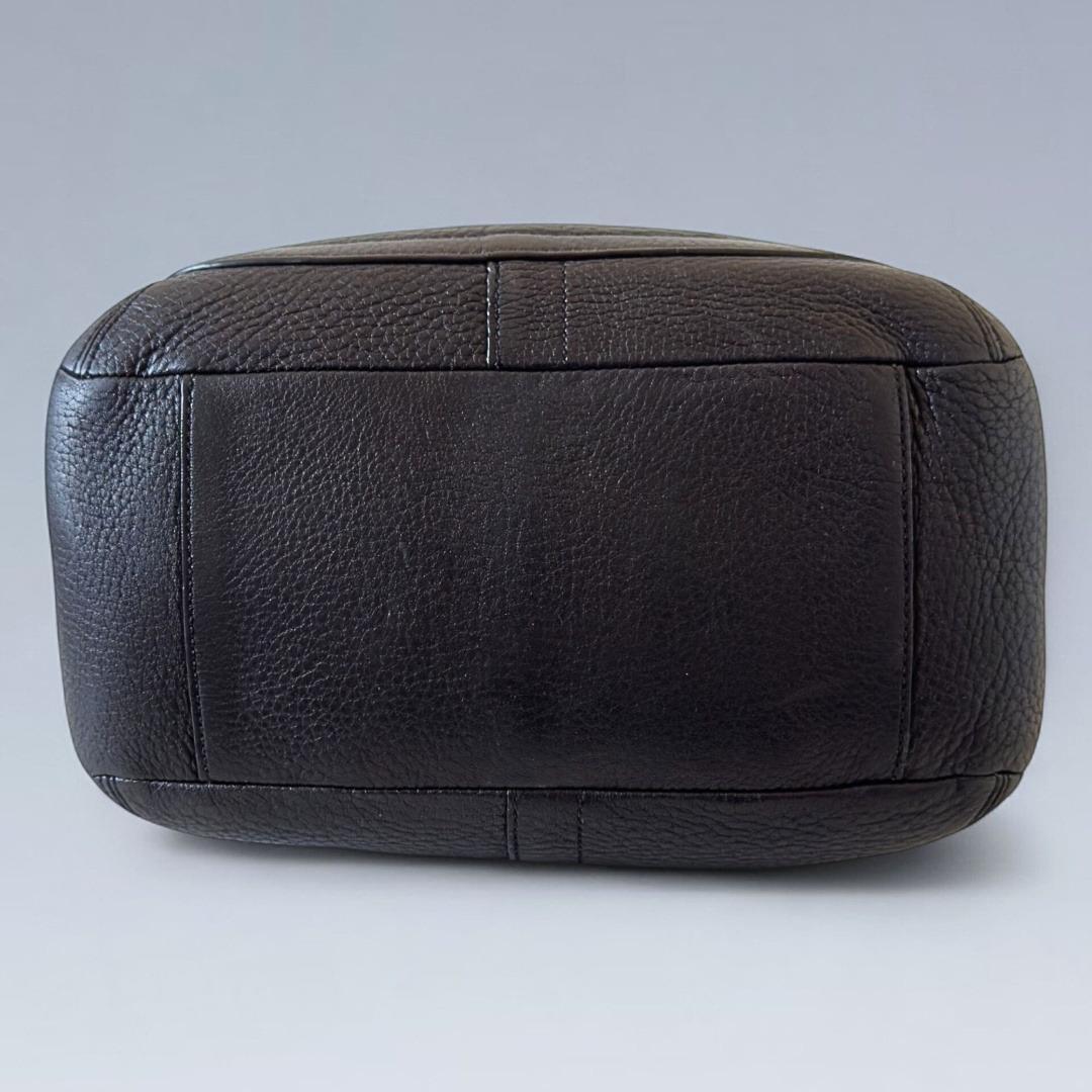 美品✨️コーチ ワンショルダー トート シボ革 肩掛け バッグチャーム付 大容量