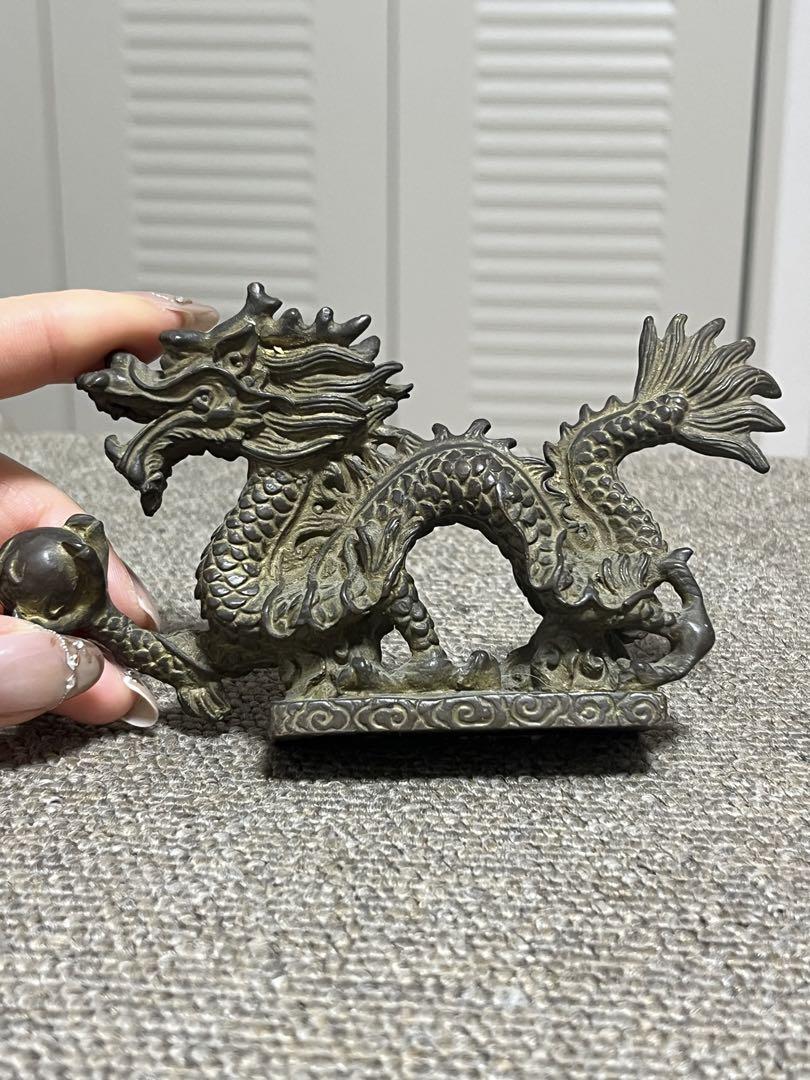 風水 置物 龍の置物 龍ドラゴン 5本爪 右手に玉を持つ龍 金属工芸 銅製 文鎮 Amazon.co.jp: 風水 右手に玉を持つ龍 【2】 五本爪 龍 竜 真鍮