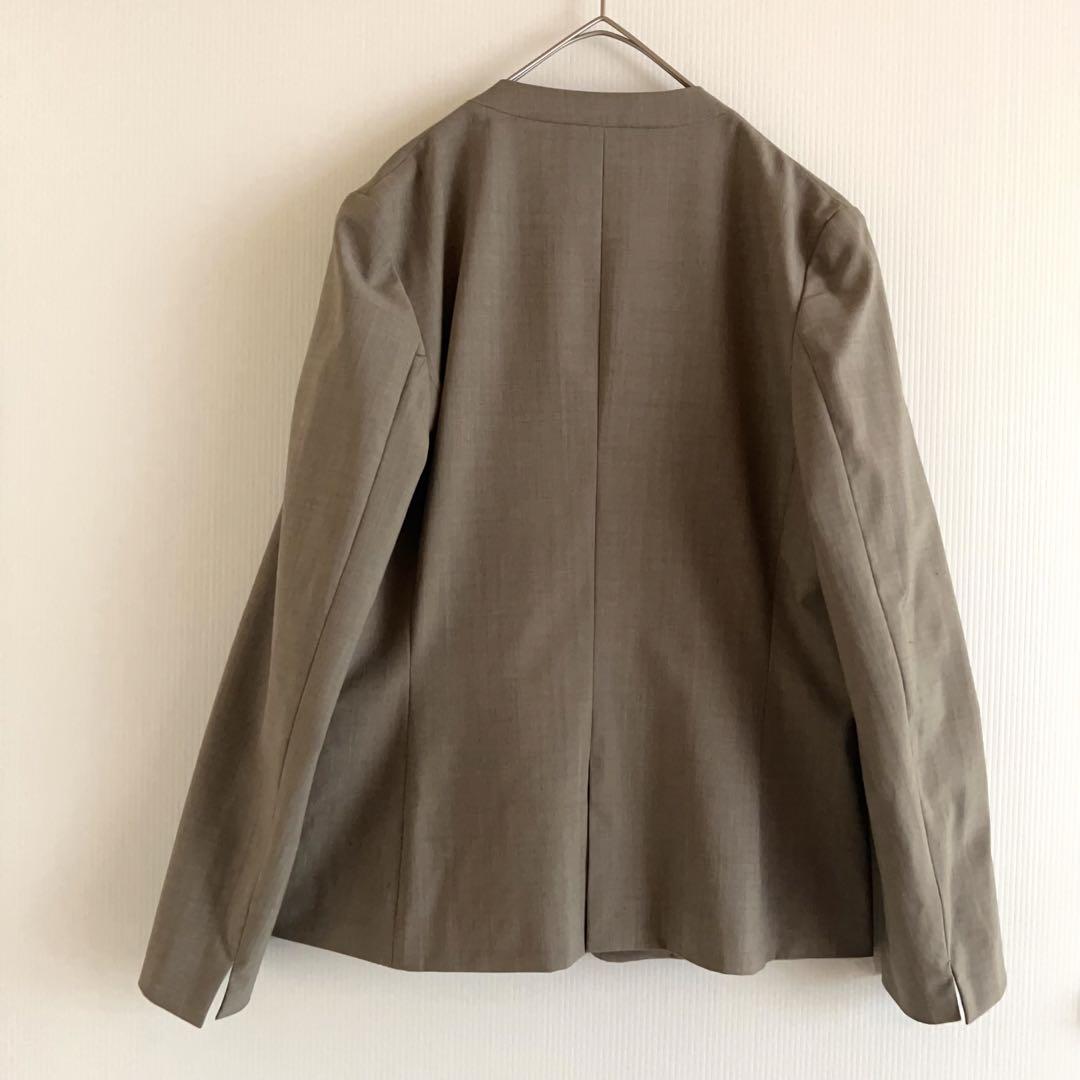 117GLR2022AW手洗可ノーカラージャケット42グレー - メルカリ