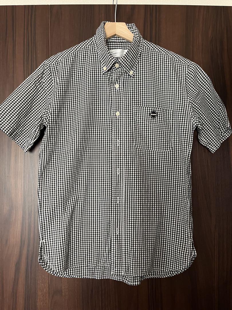 Nike F.C.R.B. ギンガムチェック 半袖シャツ M