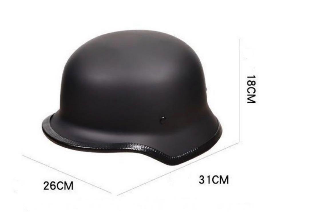 鷲デザイン マットブラック ハーフヘルメットヘルメット 艶消しブラック 夏用新品
