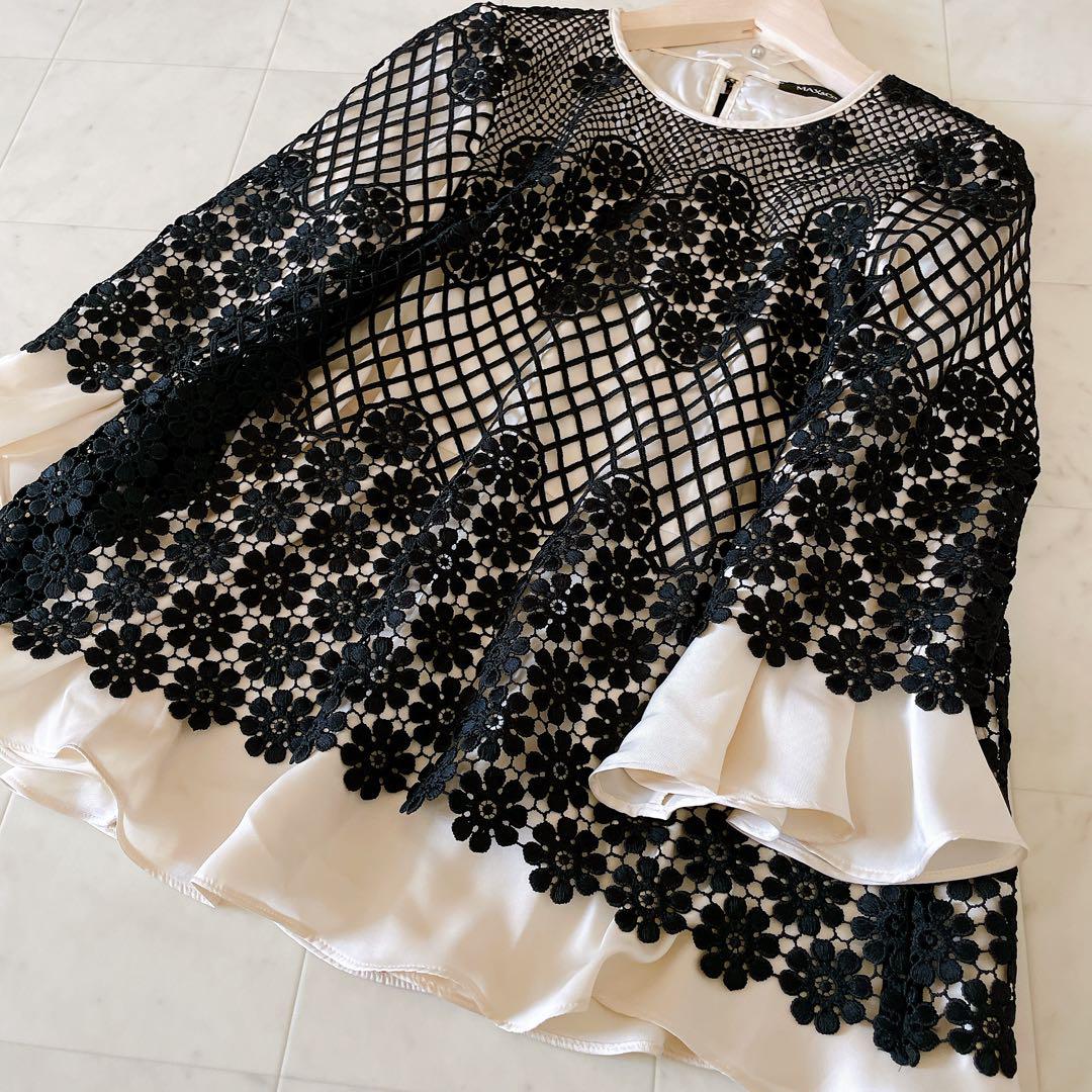 新品 マックスアンドコー 刺繍ブラウス 38 M
