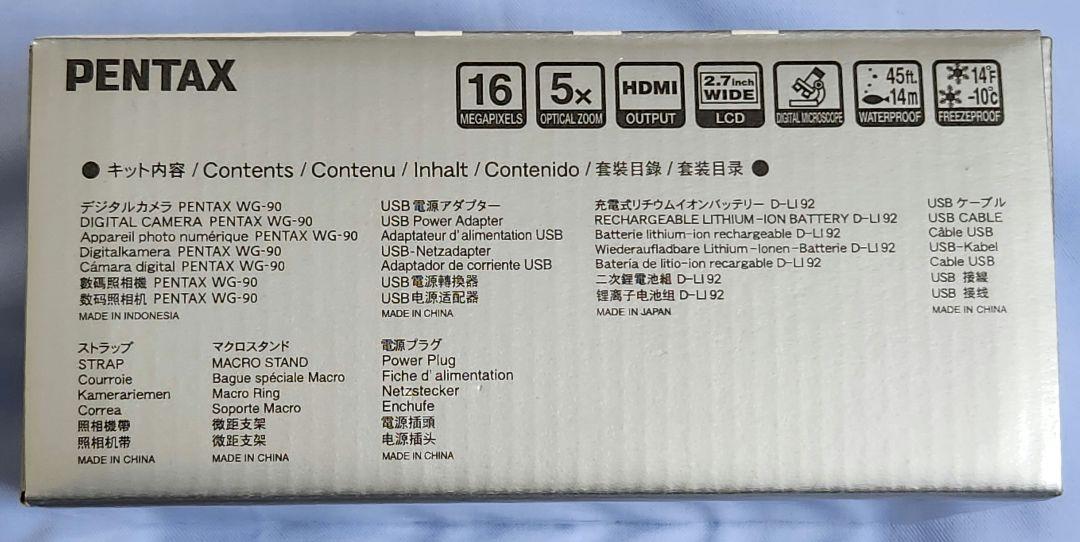 新品 RICOH PENTAX WG-90　デジタルカメラ　Black