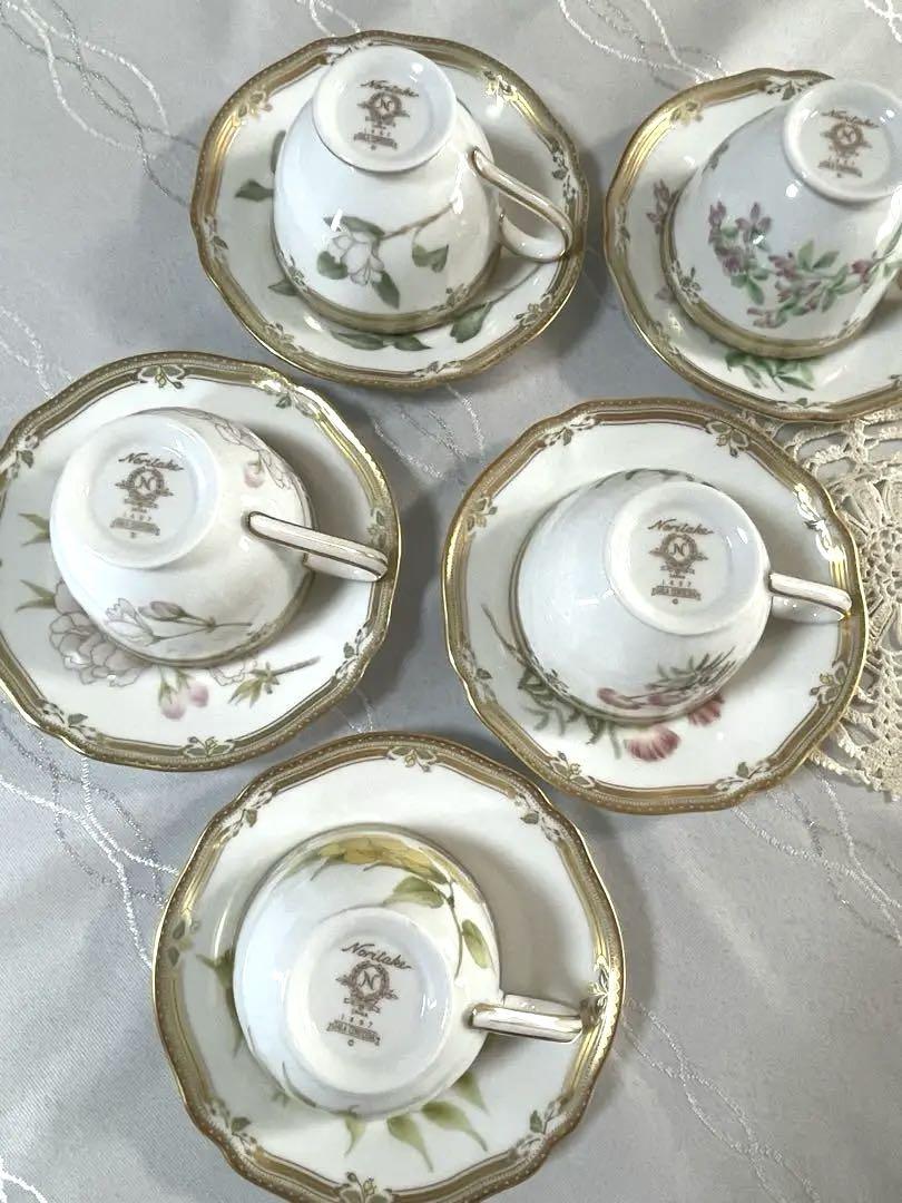 Noritake ノリタケ　ガラコンテッサ カップ&ソーサー 5客