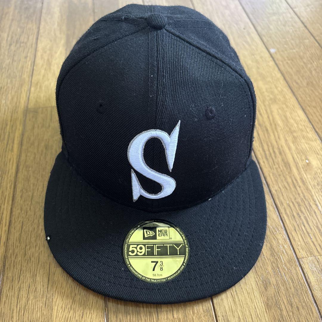 NEW ERA 59FIFTY ブラックキャップ 7 1/8 - メルカリ
