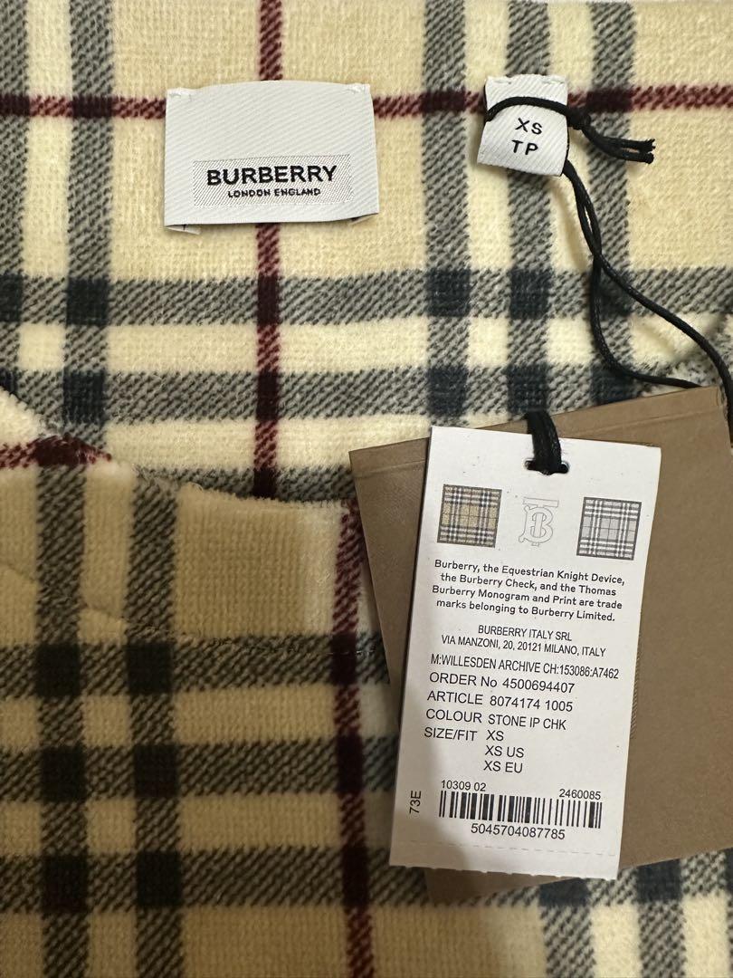 限界値下げタグ付き新品Burberry パイル生地Tシャツ XS オーバーサイズ