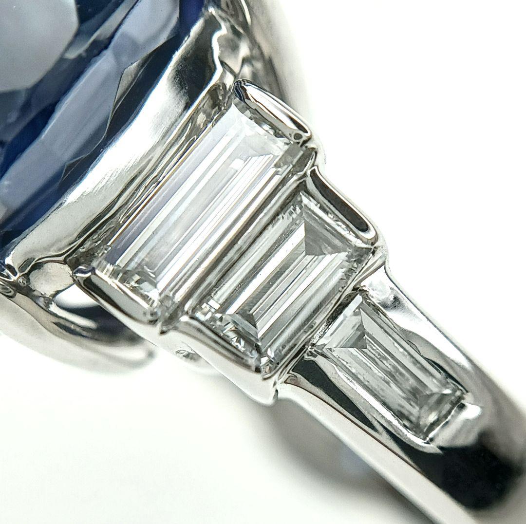 タンザナイト 6.80ct　ダイヤモンド　Pt900　リング　宝石鑑別書付き！