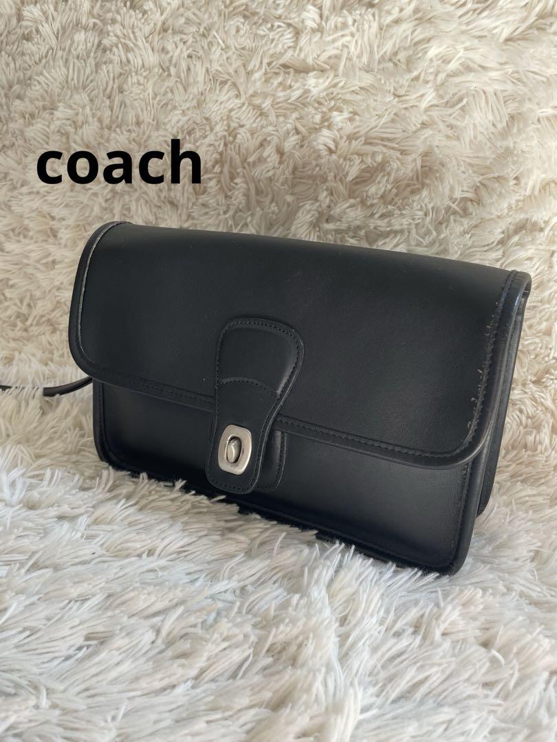 1041 Vintage Coach セカンドバッグ クラッチバッグ 黒