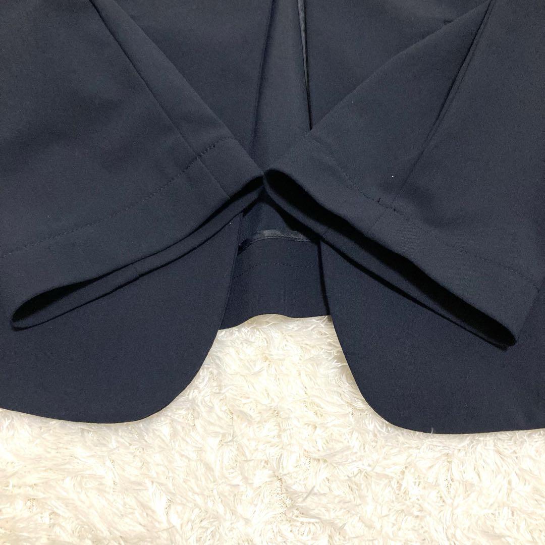 美品✨PLST  ノーカラー セットアップスーツ 紺 Lサイズ 背抜き 大きい