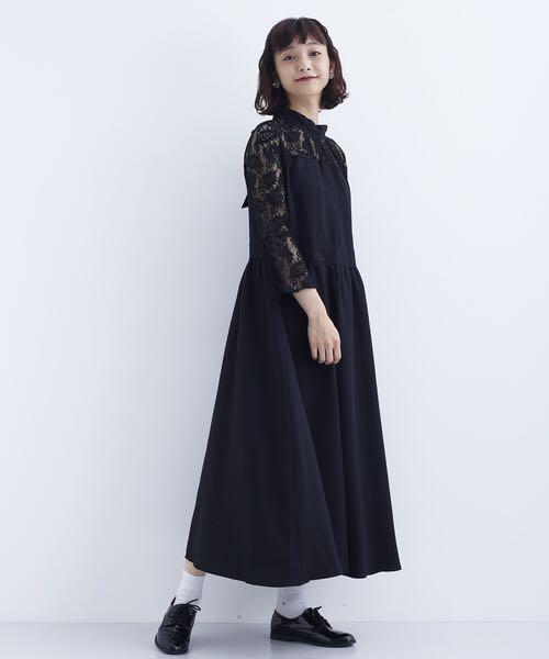 デコルテレース バックリボン ワンピース Plus スーツ フォーマル ドレス ドレス Plus Merlot 完売品 Merlot 完売品