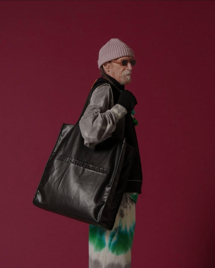 AMBERGLEAM ビッグレザートートバッグやや傷や汚れあり