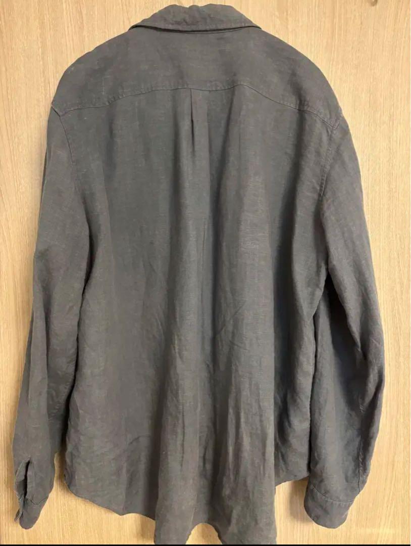 KAPITAL シャツ linen clip shirt blue grey KAPITAL シャツ linen clip shirt blue grey