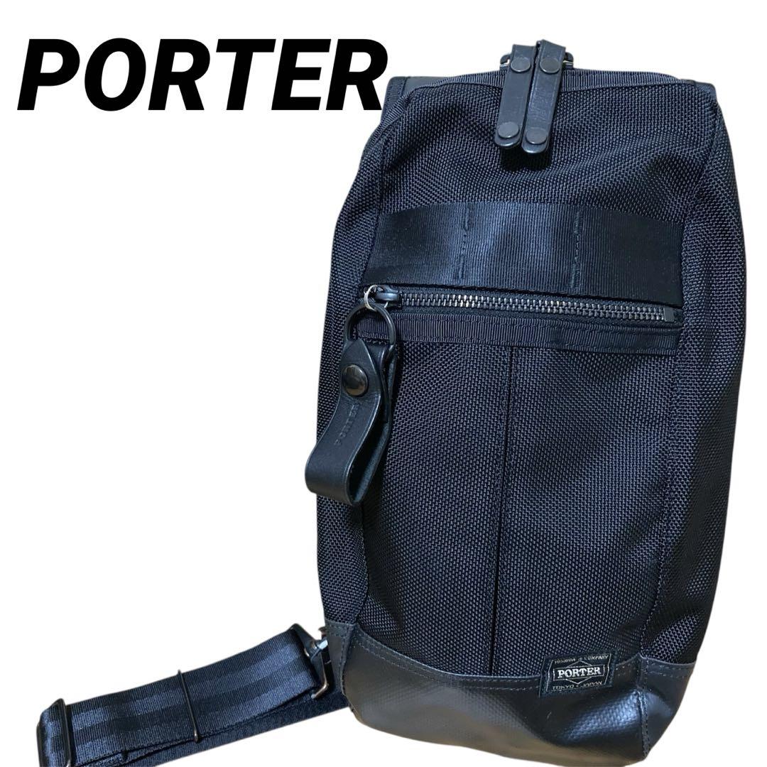ゆ*ん様 超美品！PORTER ヒートブラック スリングバッグ PORTER - 美品 PORTER ポーター ヒート スリング ショルダー
