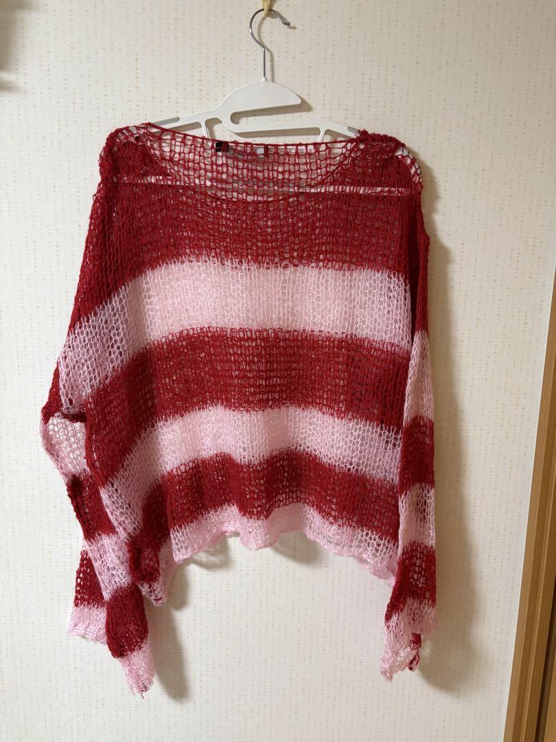 Jaded London ボーダーニット　赤白