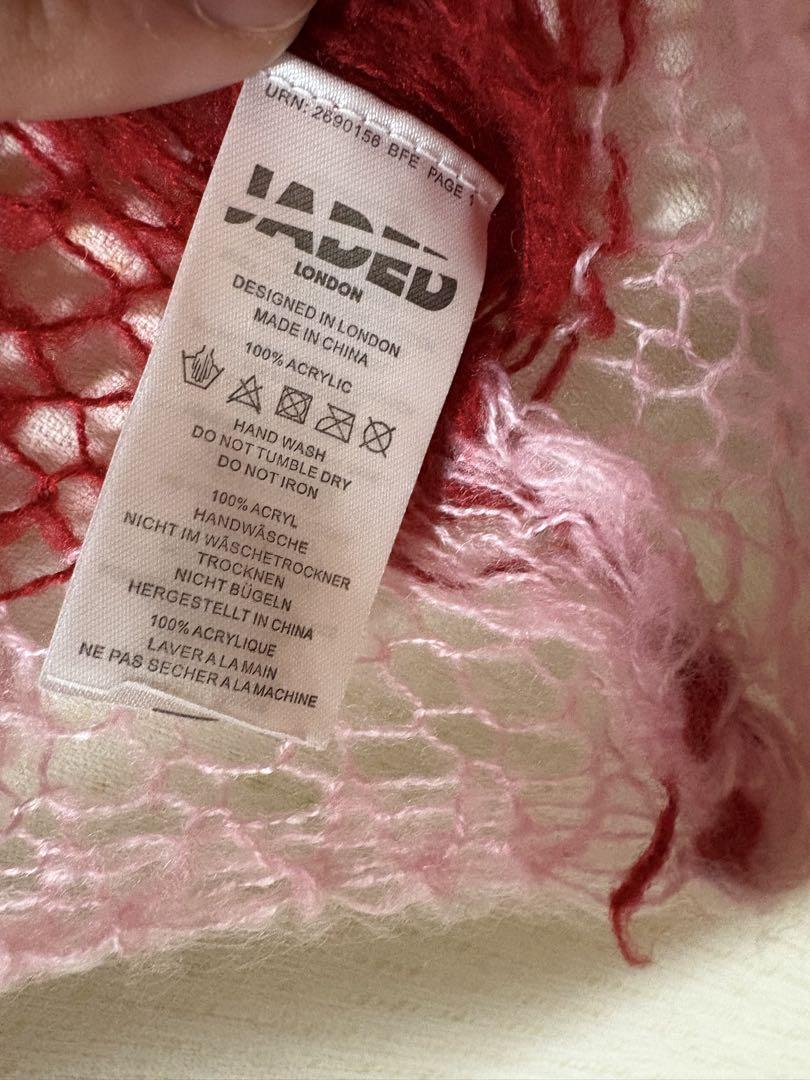 【GINGER掲載商品】 Jaded London ボーダーニット 赤白 トップス