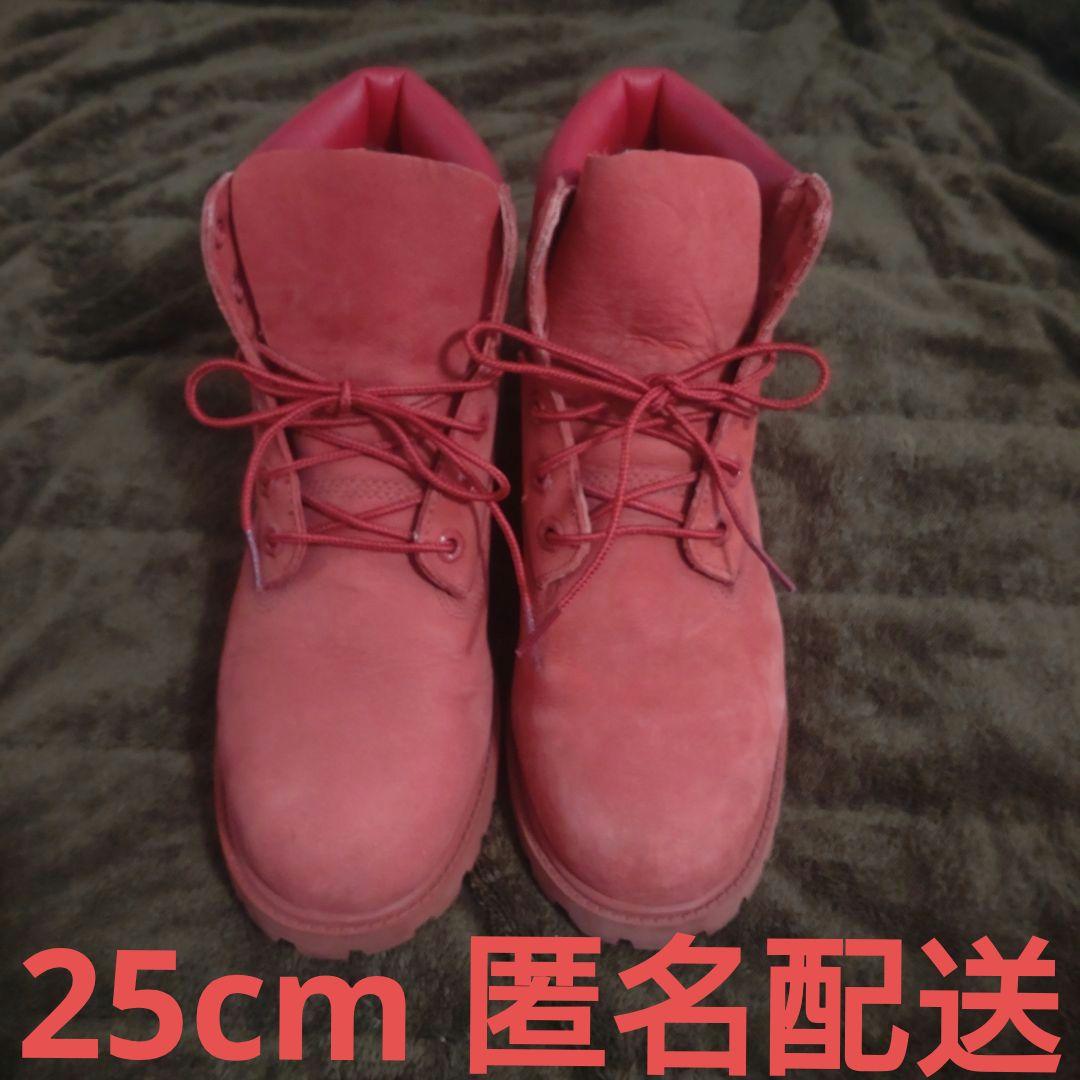 【25cm】ティンバーランド　レッド　A0300