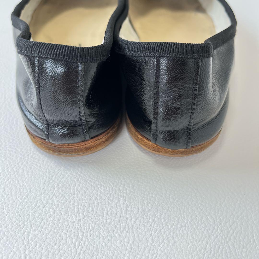 【定番品】E.PORSELLI バレエシューズ フラット ブラック リボン 定番品】E.PORSELLI バレエシューズ フラット ブラック リボン
