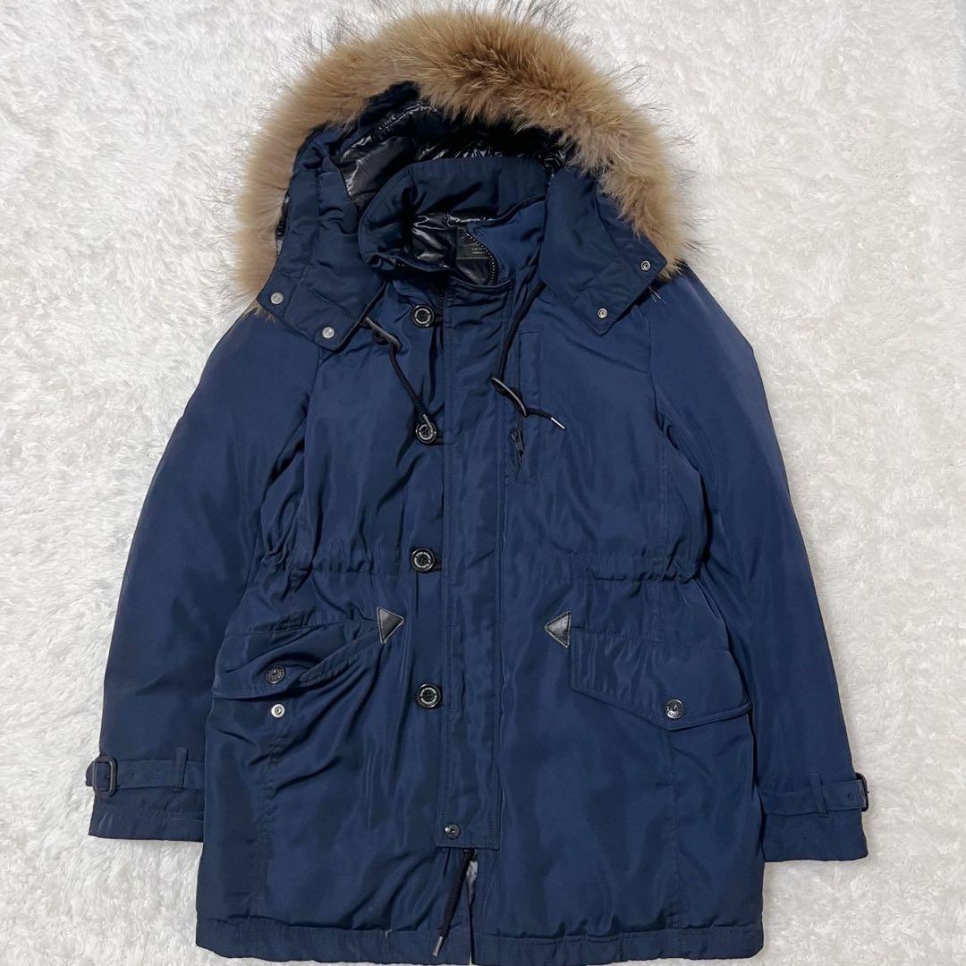 nano universe 西川ダウン N-3B モッズコート L ネイビーL nano universe