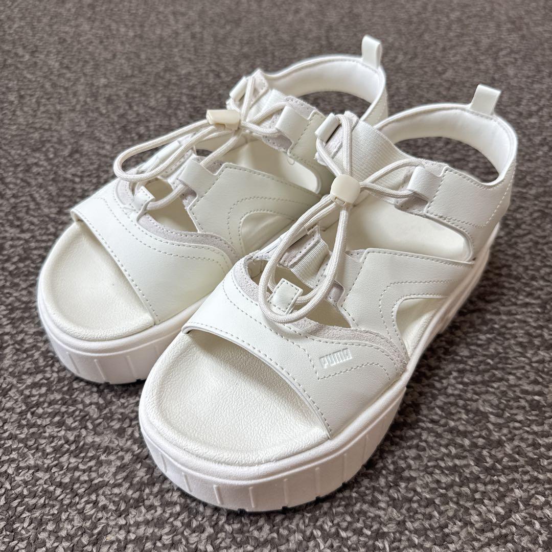 PUMA スポーツサンダル 厚底 ベージュ 23cm