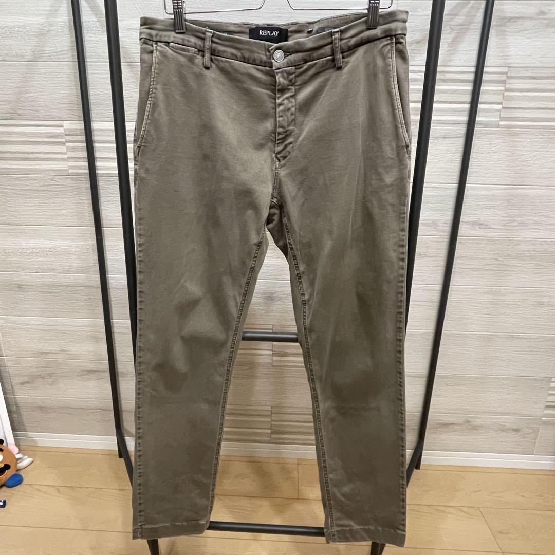 REPLAY【リプレイ】HYPERFLEX ストレッチパンツ【size L】