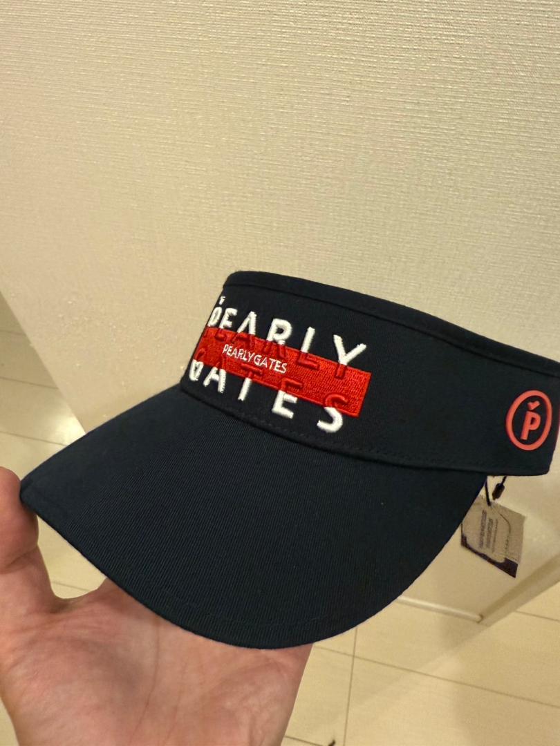激安直営店 PEARLY GATES メルカリ - 新品タグ付き バイザー ネイビー メンズウェア