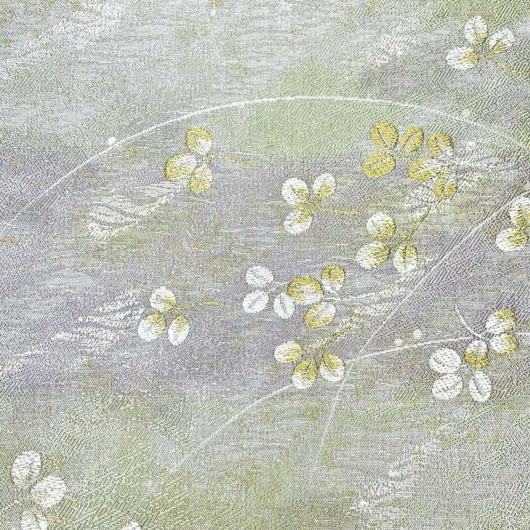 袋帯 萩霞 露芝に萩模様 グラデーション 金銀糸 O-4163