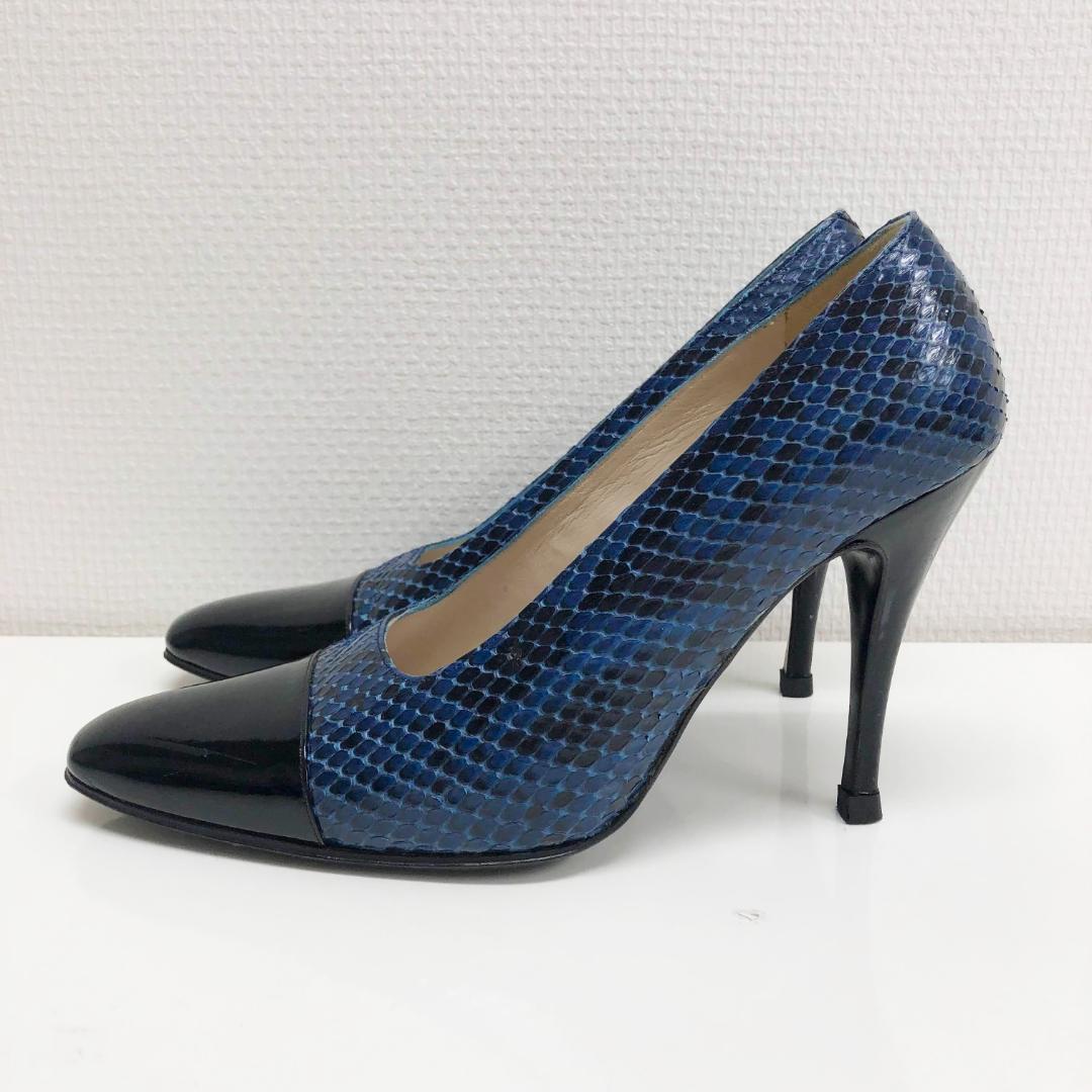☆美品☆CHANEL 96P パンプス ハイヒール パイソン サイズ37 ☆美品☆CHANEL 96P パンプス ハイヒール パイソン サイズ37