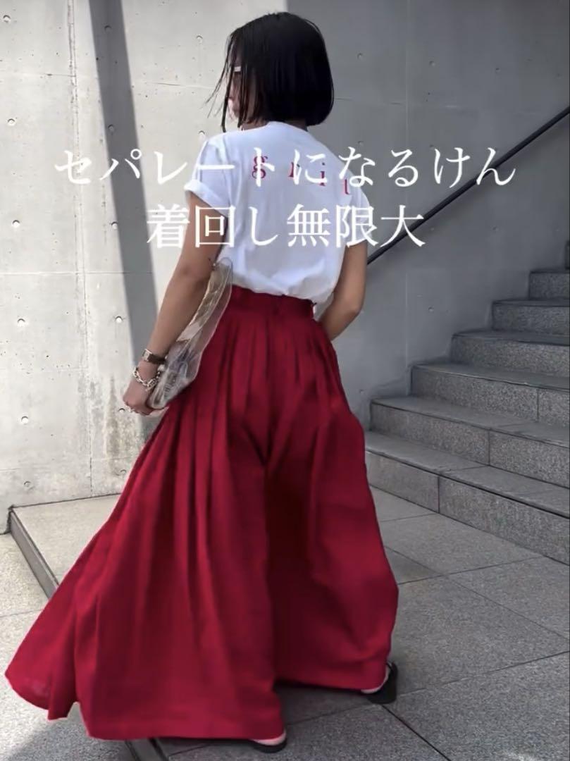 ソルム sorm'86 ドラマティックドレス ネイビー MLサイズ リネン