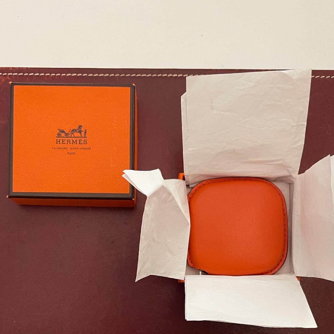 エルメス HERMES 貴重 メートルリュバン メジャー 巻尺 オレンジ 未使用