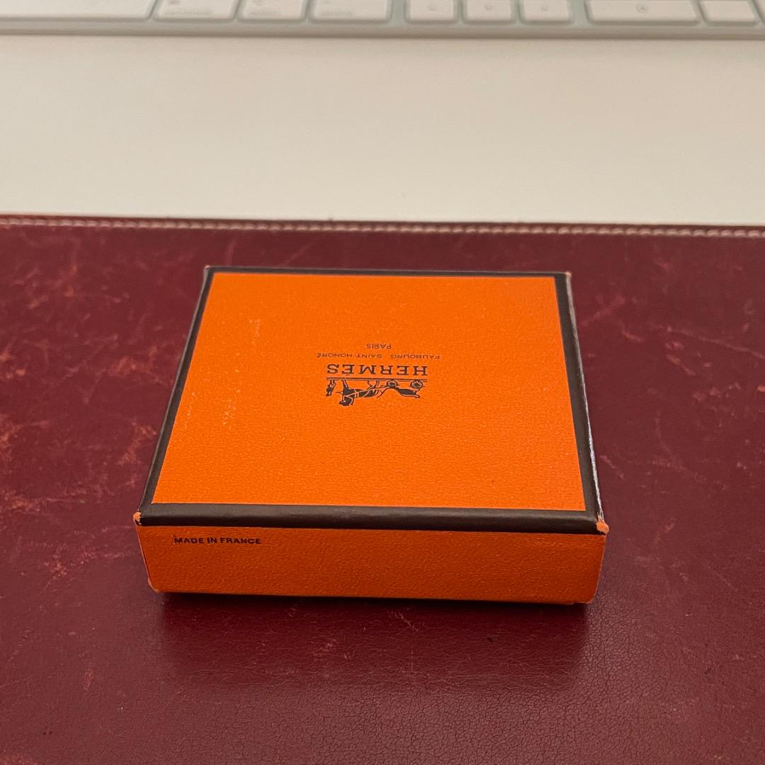 エルメス HERMES 貴重 メートルリュバン メジャー 巻尺 オレンジ 未使用