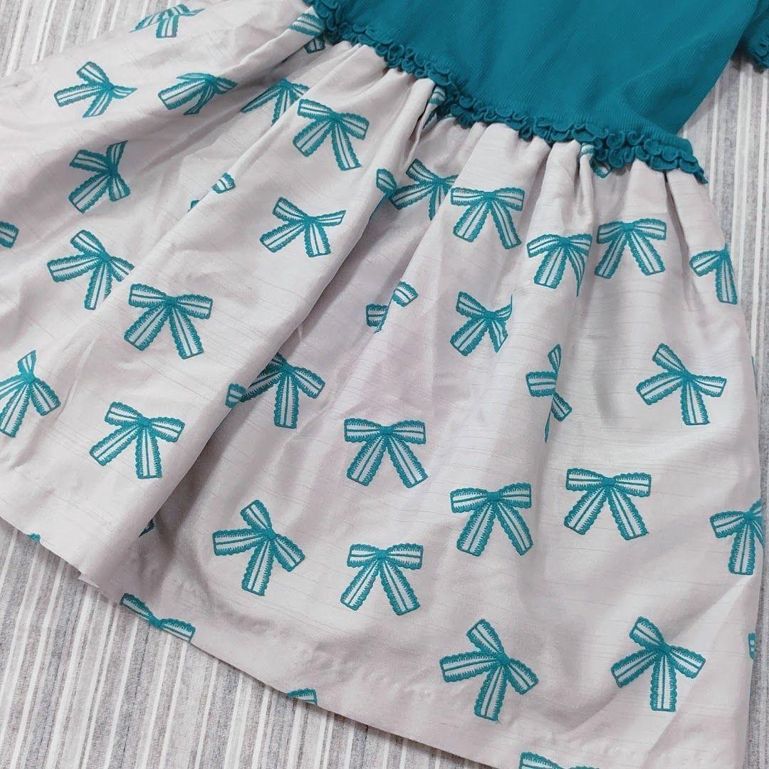 ☆美品☆TOCCA＊リボン柄＊ドッキングワンピース＊140cm - メルカリ