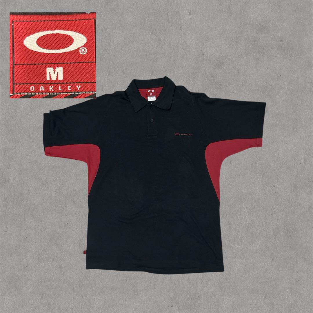 90s 00s oakley オークリー 赤タグ ポロシャツ y2k - メルカリ