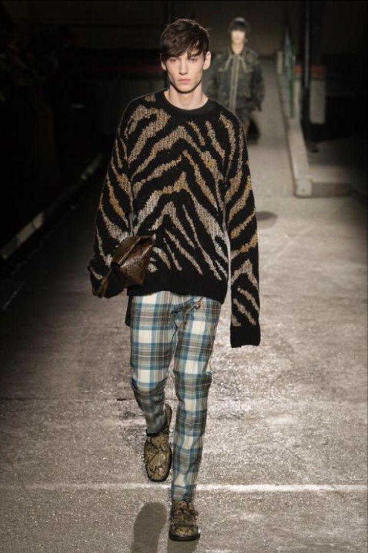 DRIES VAN NOTEN 18awタータンチェックスラックス