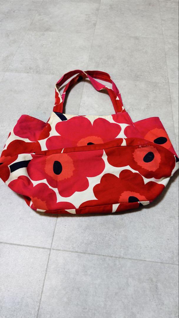 marimekko フラワープリント トートバッグ - メルカリ