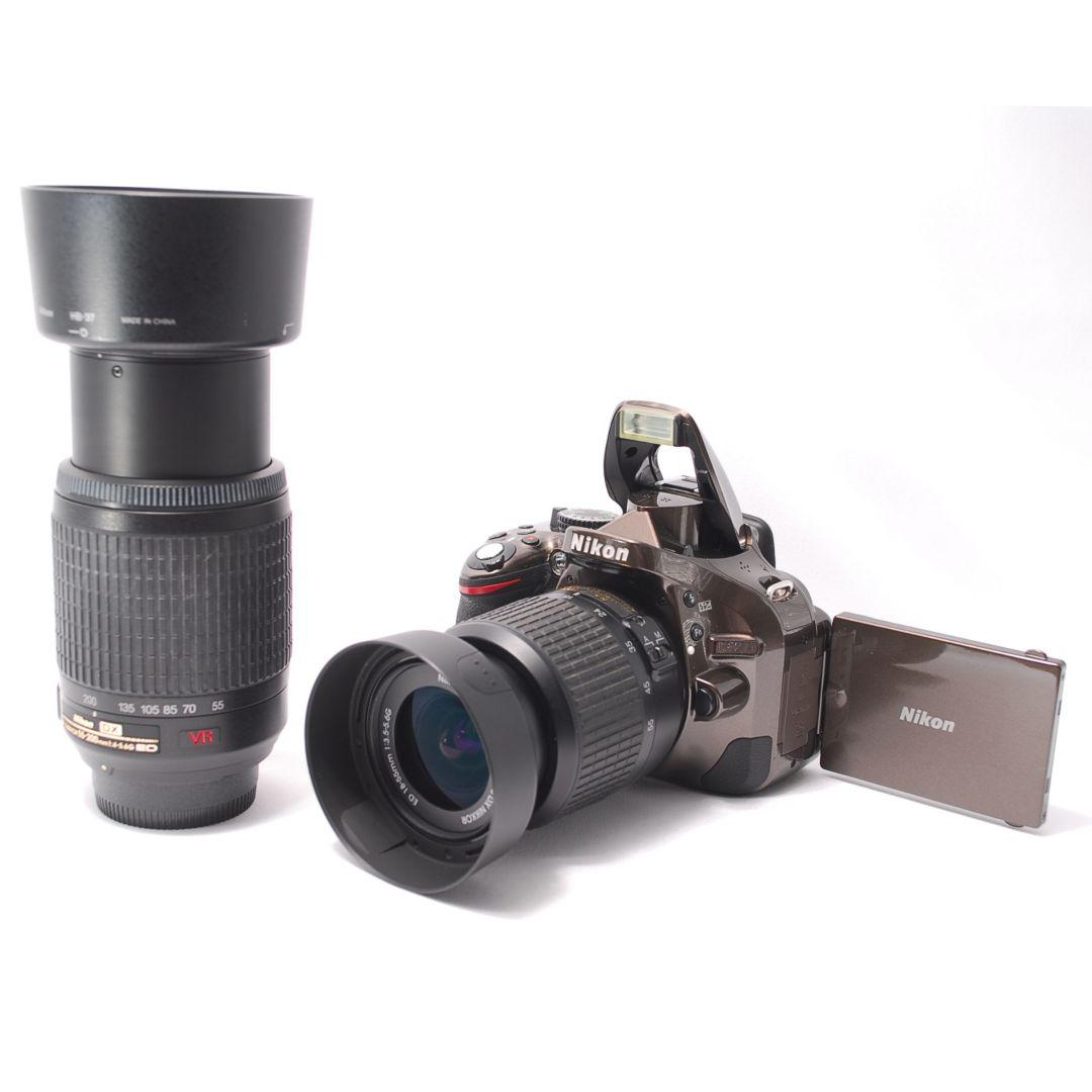 ♥ Nikon D5200 ♥ダブルレンズ♥希少色 ブロンズ 超高画質 一眼レフ ニコン Nikon D5200 レンズキット AF-S DX NIKKOR 18-55mm F3.5
