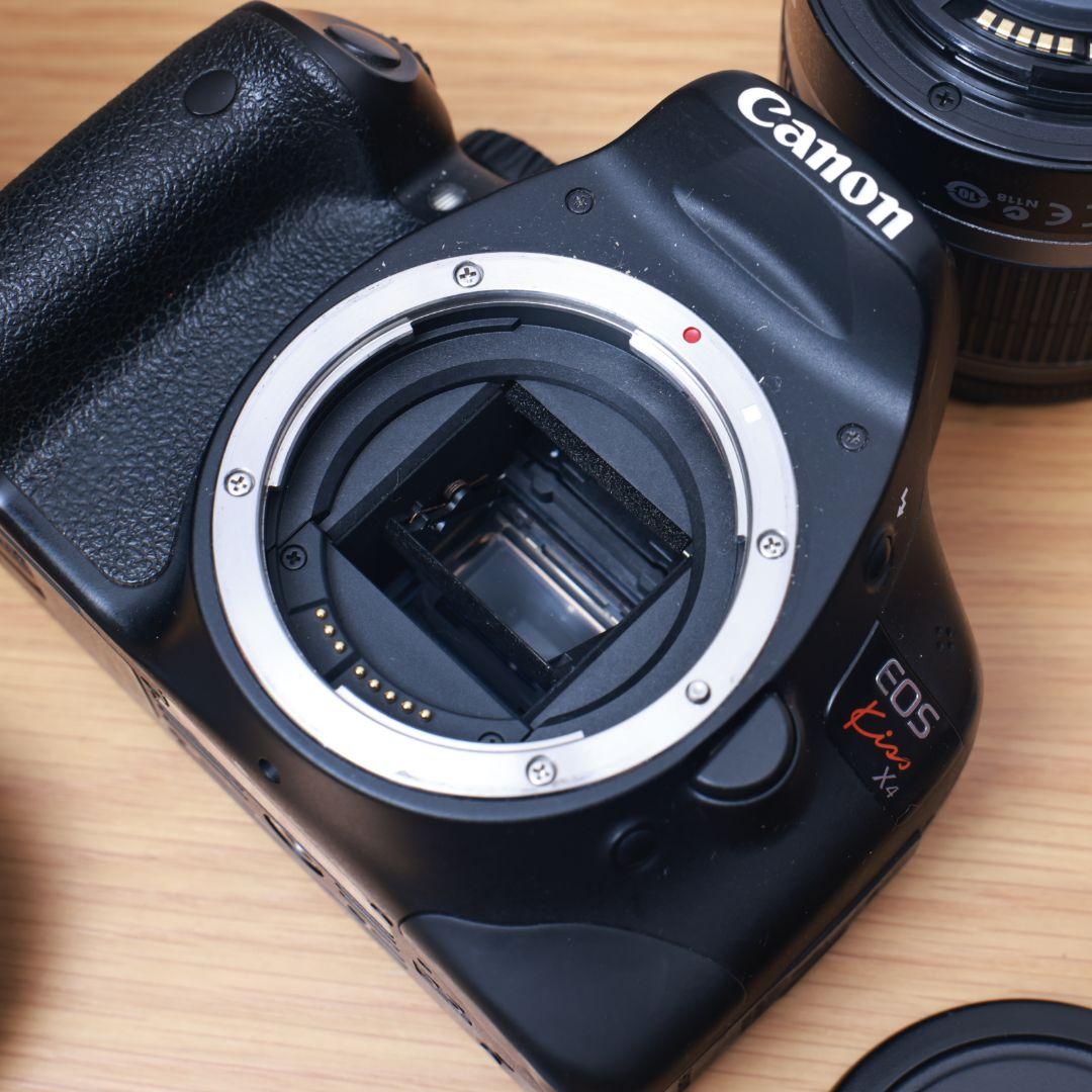 スマホ転送可　Canon Kiss X4 一眼レフデジタルカメラ　レンズ2本等付