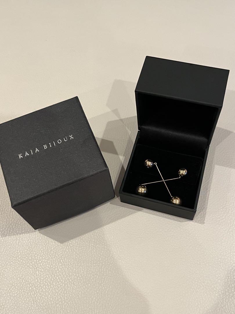 カジャビジューKAJA BIJOUX❤️ダブルボンボンピアス❤️イエローゴールド