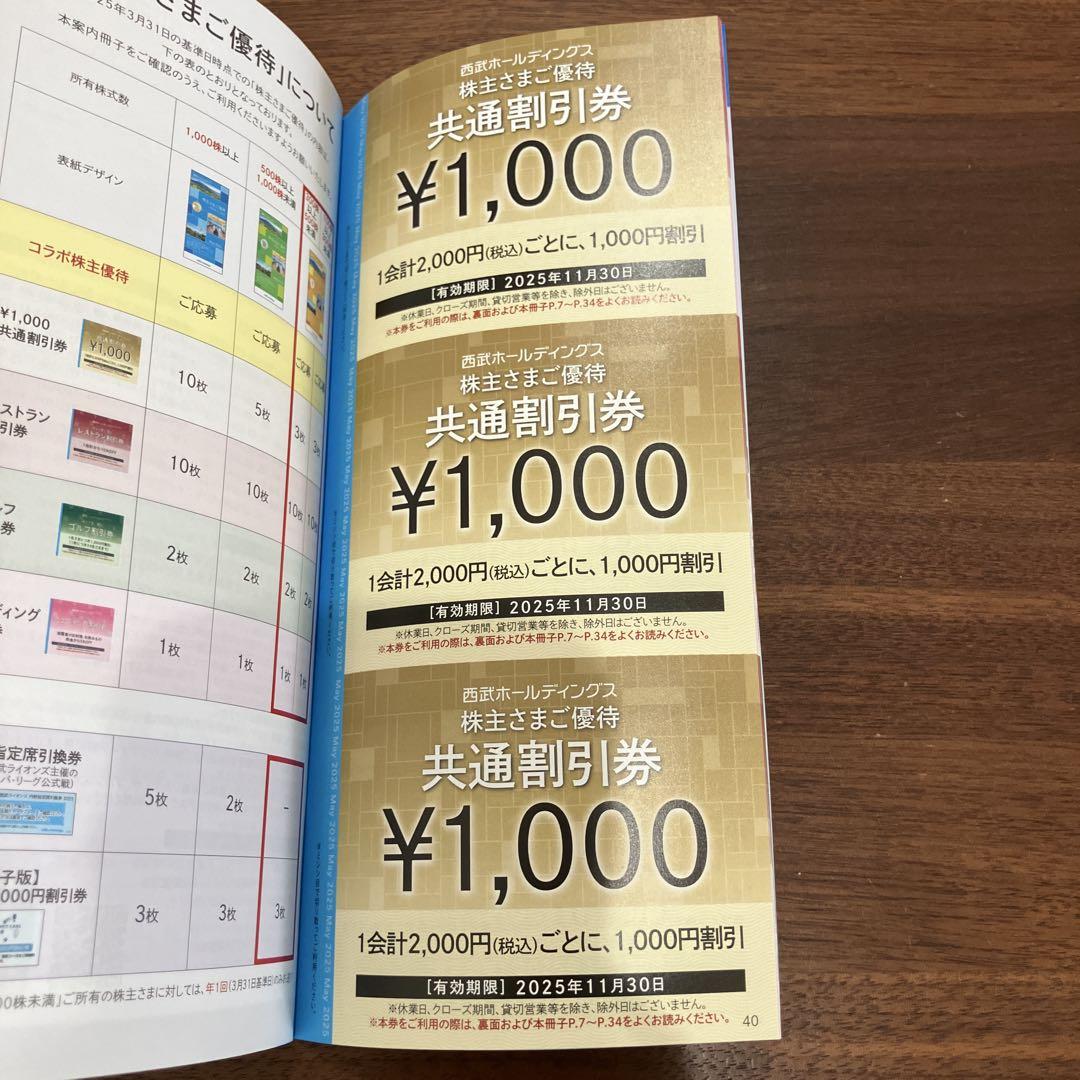 西武ホールディングス 株主優待券 2025年 西武ホールディングス 株主優待券 2025年 - メルカリ