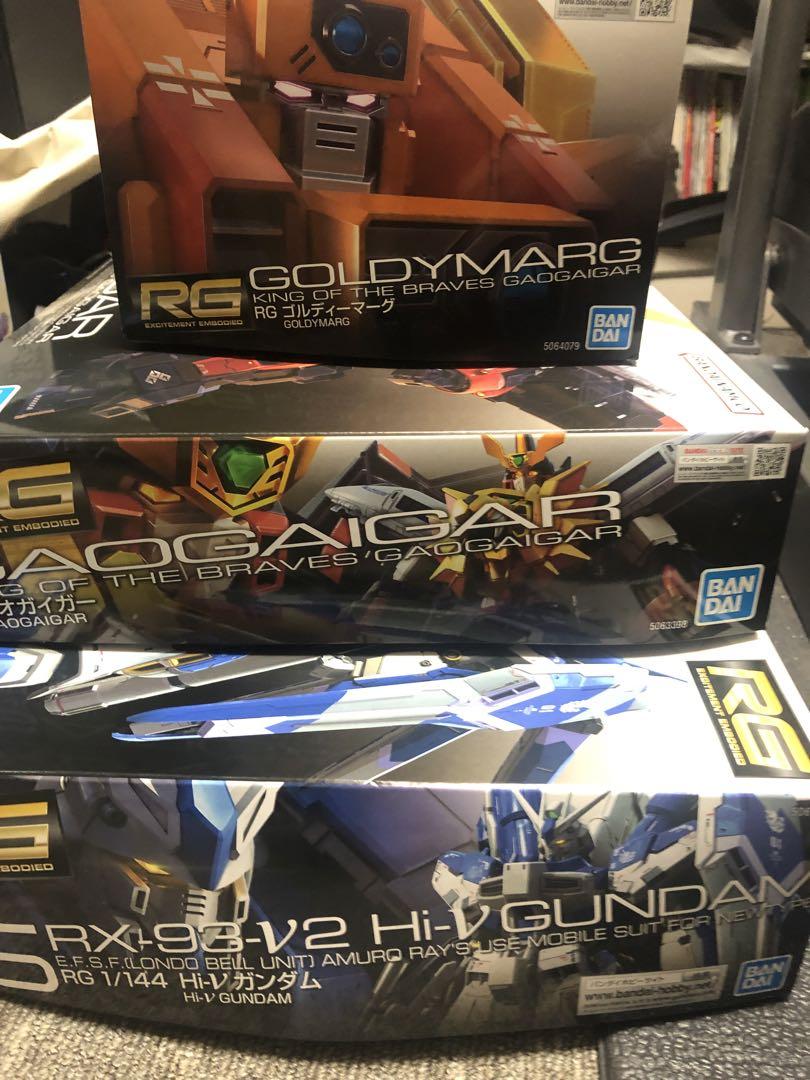 RG ガオガイガー、ゴルディオンハンマー、1／144 Hi-νガンダム