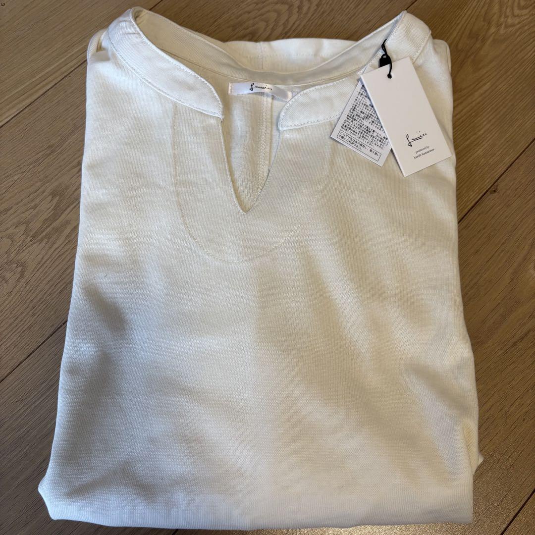 【上下セット】LumierドルマンルーズコットンTシャツ＆フラワーサテンスカート