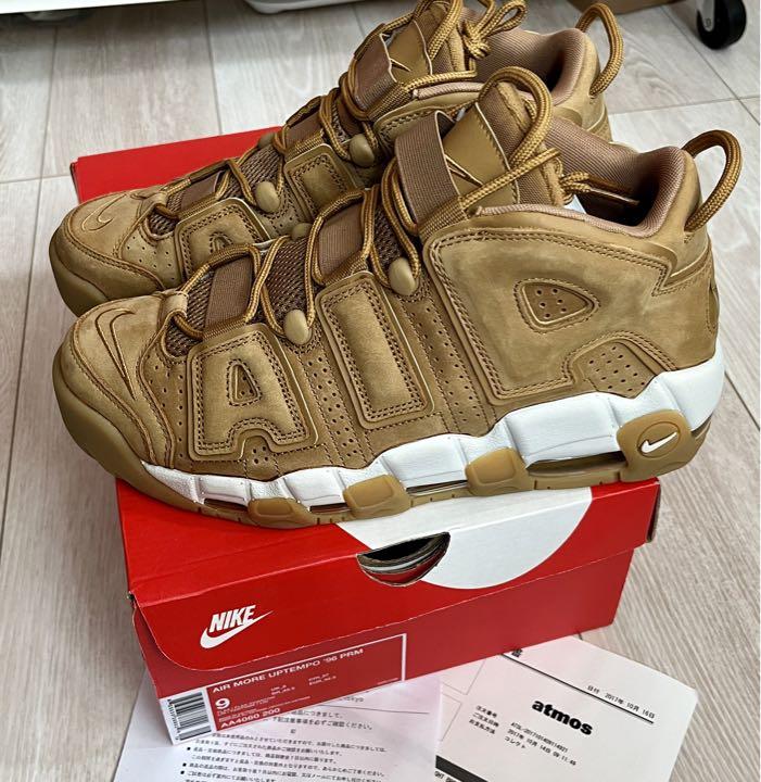 大好評です大好評ですナイキ AIR MORE UPTEMPO Flax Wheat 96 PRM