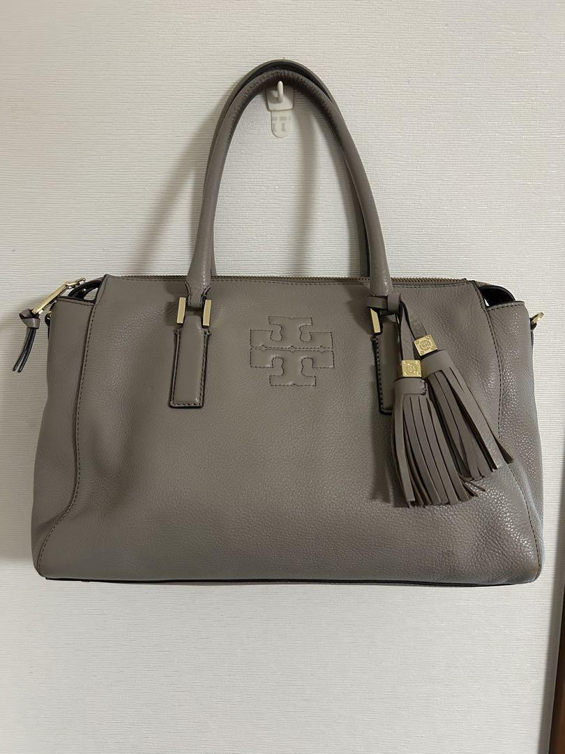 Tory Burch グレー ハンドバッグ タッセル　保存袋つき
