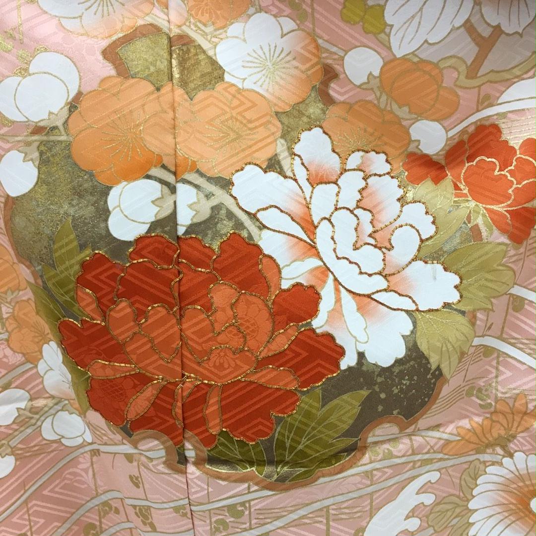 世界を買える 海外ブランド 断捨離☆お値下げ‼️❪1434❫ 振袖٭❀*仮絵羽（未仕立て 着物・浴衣