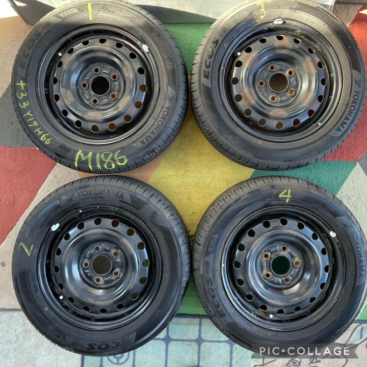 バリ山!! 1５インチ 5.5J +33 社外スチールホイール 横浜 ecos