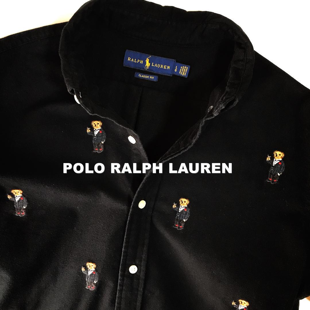 人気国産 RALPH ポロベアー総柄 シャモア BDシャツ HgRpD-m92177121440 LAUREN シャンパン 正規品豊富な