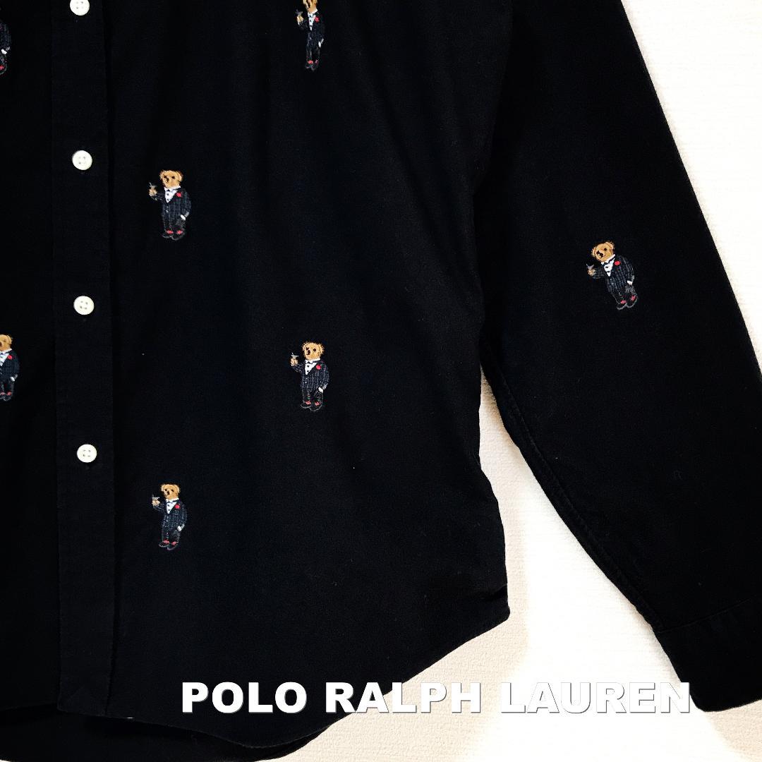 人気国産 RALPH ポロベアー総柄 シャモア BDシャツ HgRpD-m92177121440 LAUREN シャンパン 正規品豊富な