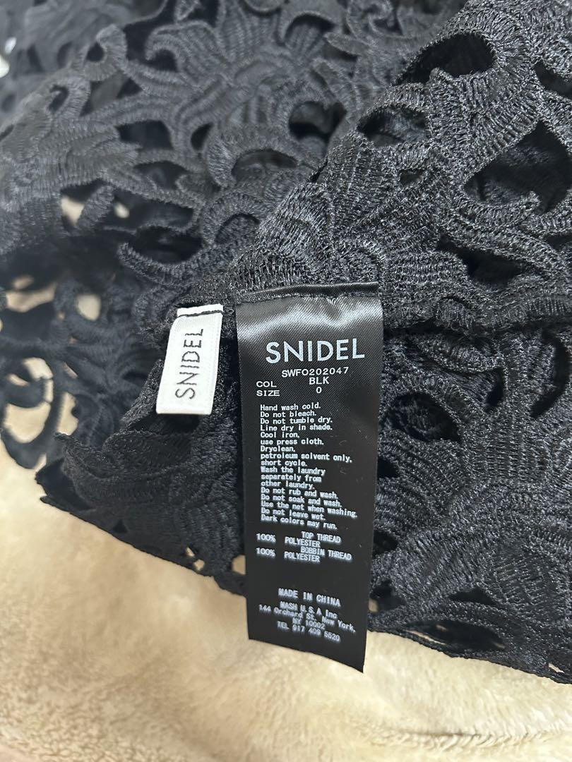SNIDEL ブラックレースワンピース