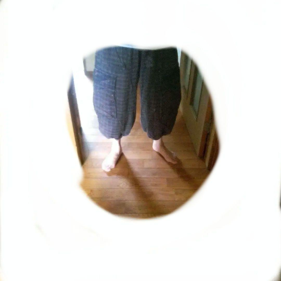 アンティーク調古布ゆったりパンツ